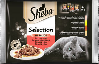 Sheba Selection Kolekcja Soczystych Smaków  w sosie 4x85g