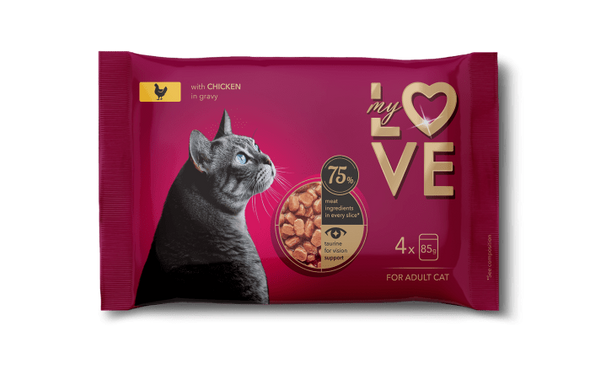 My Love – karma mokra dla kota kurczak w sosie (4x85 g)