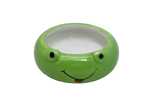 Yarro Miska ceramiczna dla gryzoni zielona żabka 8,5x3,5cm
