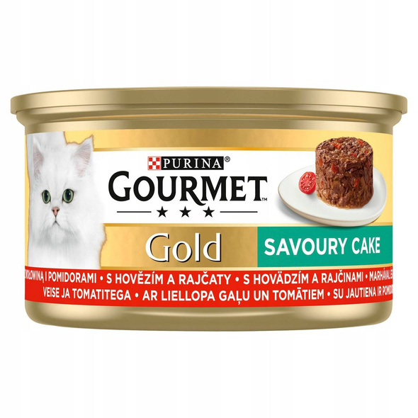 Gourmet Gold Savoury Cake Wołowina Pomidory 85g