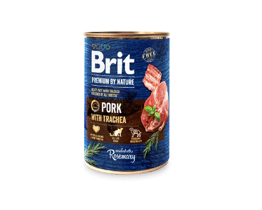 Brit By Nature Pork with Trachea 400g