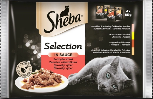 Sheba Selection Kolekcja Soczystych Smaków  w sosie 4x85g