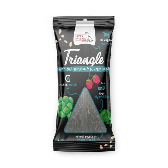 Syta Micha gryzak dla psa Dorsz z jeleniem i spiruliną 2 szt. 