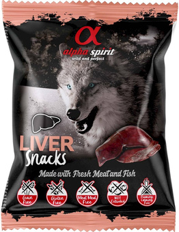 Alpha Spirit Liver Snaks - kostka dla psa- wątróbka 50g