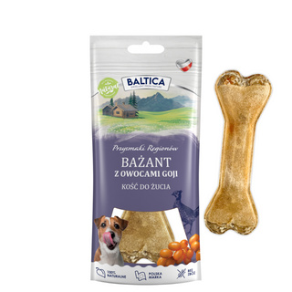 Baltica Przysmaki Regionów – Kość do żucia Bażant z jagodami goji 12 cm