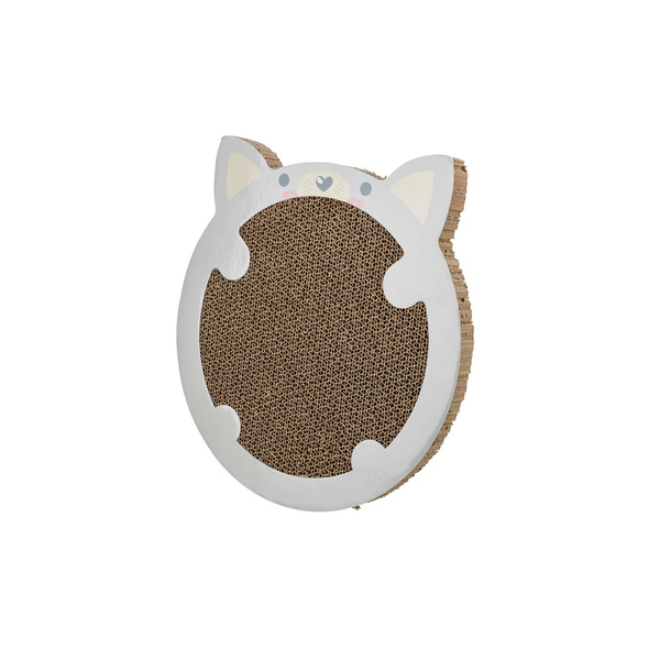 Trixie Junior, drapak kartonowy, dla kota, w kształcie chomika, jasnoszary, 31 × 2.5 × 32.5 cm, z kocimiętką