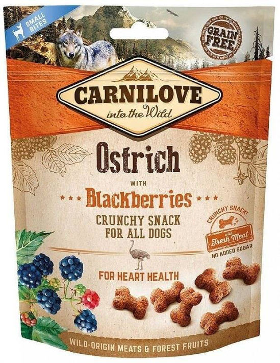 Carnilove Dog Crunchy Snack Ostrich & Blackberries 200g