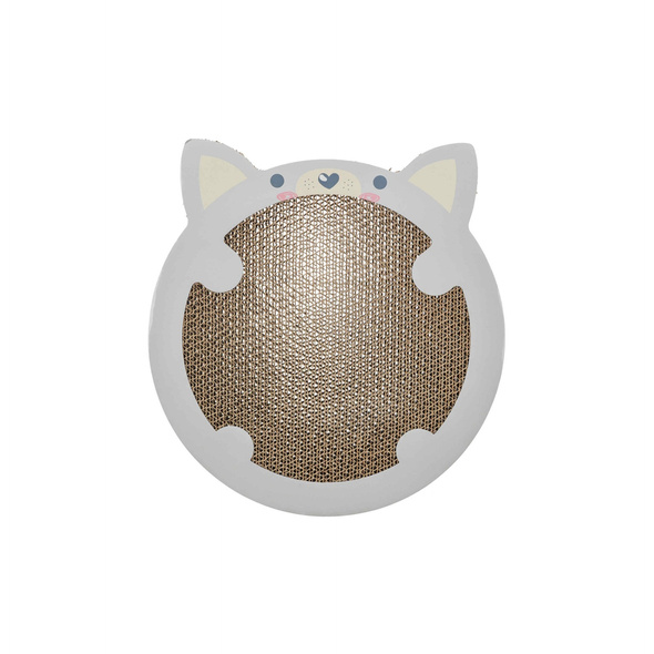 Trixie Junior, drapak kartonowy, dla kota, w kształcie chomika, jasnoszary, 31 × 2.5 × 32.5 cm, z kocimiętką