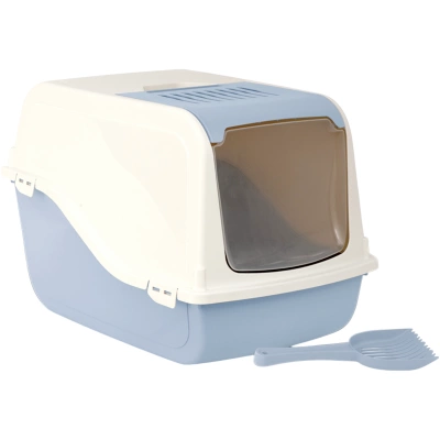 BERGAMO TOALETA ARIEL LIGHT BLUE 57x39x38cm, łopatka i filtr węglowy w zestawie