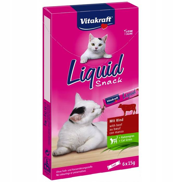 Vitakraft Cat Liquid Wołowina 6x15g