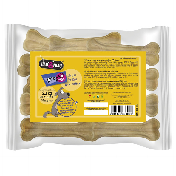 KOŚĆ PRASOWANA NATURALNA 26,5cm/ 10szt.