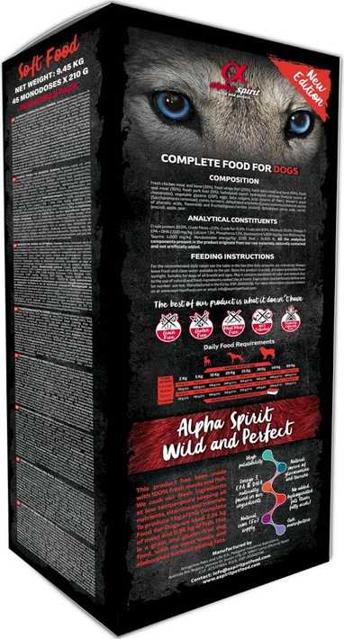 Alpha Spirit Puppy 9kg (45x200g tacki)