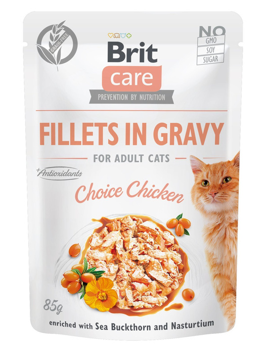 Brit Care Cat Fillets in Gravy  Chicken saszetka 85g