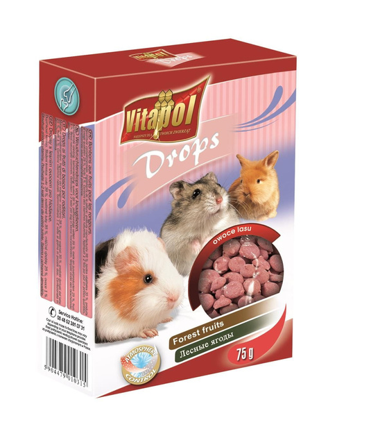Vitapol ZVP-1031 Dropsy dla gryzoni owoce lasu 75g
