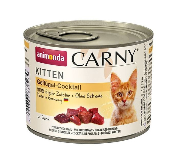 Animonda Carny Kitten – karma mokra dla kociąt koktajl drobiowy (200 g)