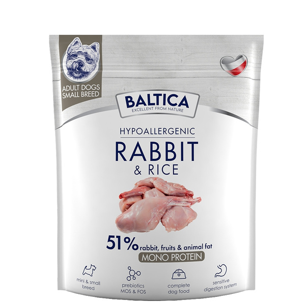 Karma dla małych ras Baltica z królikiem i ryżem 1kg