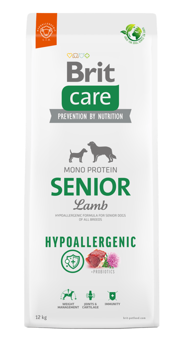 Brit Care Dog Hypoallergenic Senior, jagnięcina, 12 kg