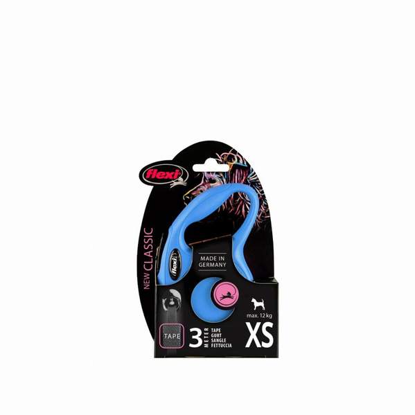 Smycz Flexi New Classic XS taśma 3m 12kg niebieska 