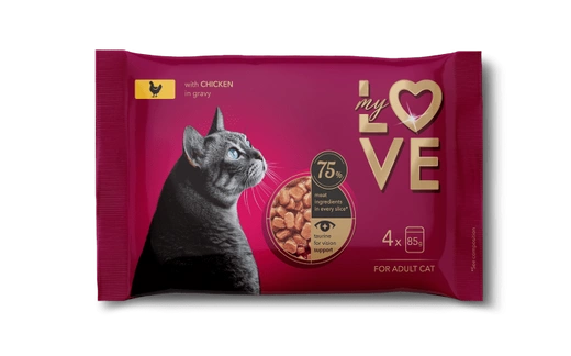 My Love – karma mokra dla kota kurczak w sosie (4x85 g)