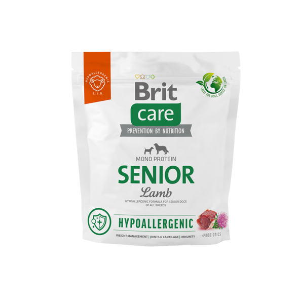 Brit Care Dog Hypoallergenic Senior, jagnięcina, 1kg