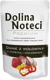 Dolina Noteci Danie z wołowiny z papryką i makaronem 100g 