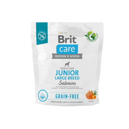 Brit Care Grain-Free Junior Large Breed, łosoś  1kg