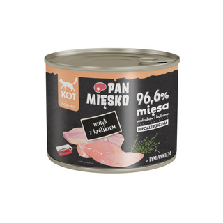 Pan Mięsko Indyk z Królikiem 200g puszka dla kota