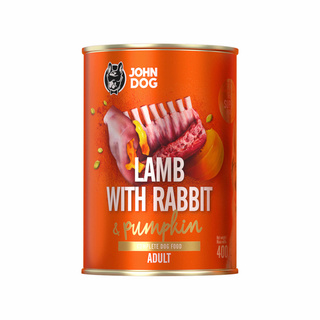 John Dog Pumpkin Line -  Jagnięcina z królikiem i dynią 400g