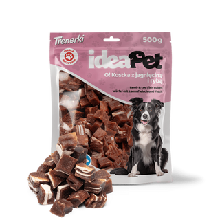 IDEAPET 500g KOSTKA Z JAGNIĘCINĄ I RYBĄ