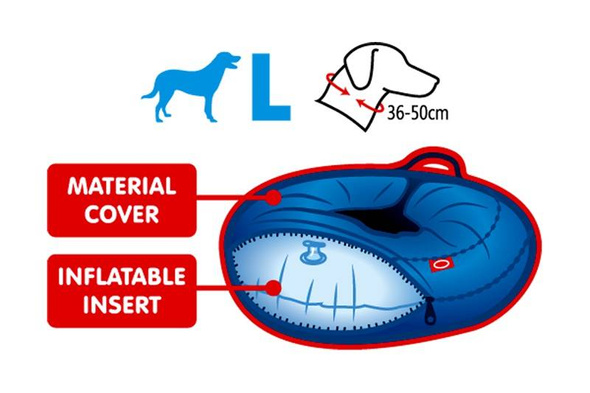 Pet Nova Dmuchany kołnierz ochronny L