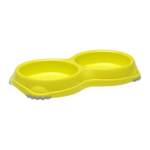 Yarro Smarty miska podwójna dla kota 2x0,2L lemon