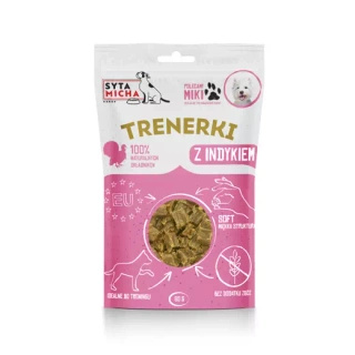 Syta Micha trenerki z indykiem dla psa 80g