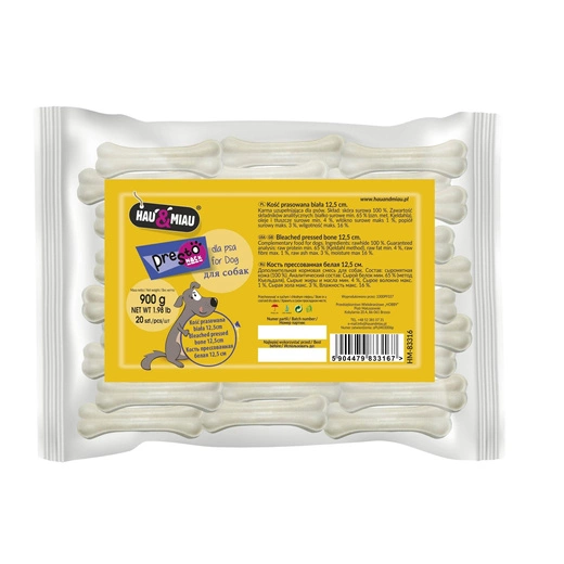 KOŚĆ PRASOWANA BIAŁA 12,5cm 20szt 