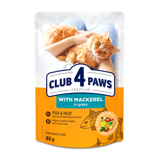 Club 4 Łapy Kot- Makrela w sosie 85g
