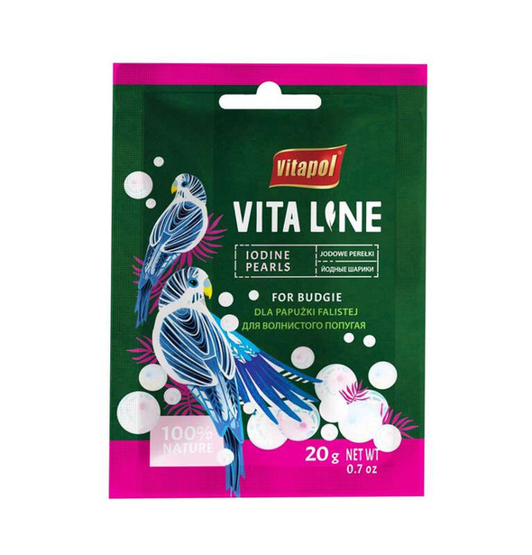 Vitapol Vitaline Jodowe perełki - papuga falista 20 g