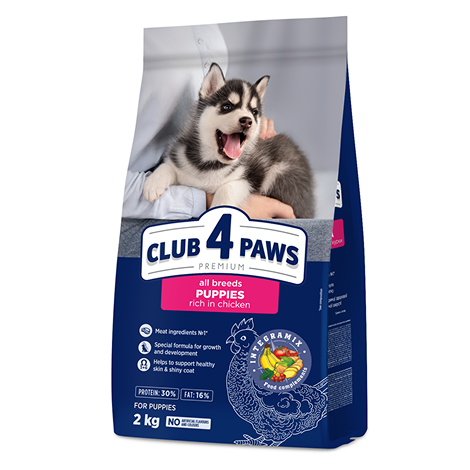 CLUB 4 PAWS PREMIUM Kurczak – karma dla szczeniąt wszystkich ras - 2kg
