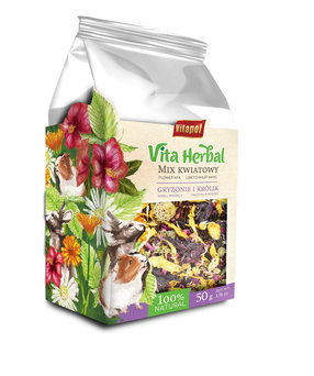 Vitapol Vita Herbal dla gryzoni i królika, mix kwiatowy, 50g