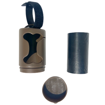 BERGAMO POJEMNIK NA KUPOWORKI BRĄZOWY + 20worków w zestawie