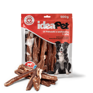 IDEAPET 500g PALUSZKI Z WOŁOWINĄ I RYBĄ