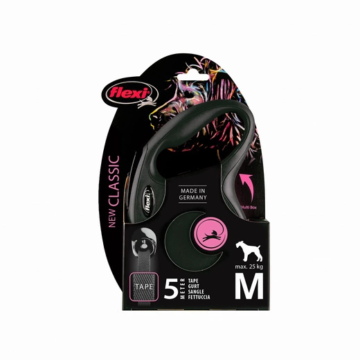 Flexi Classic M czarna (5m) taśma
