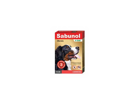 Sabunol Obroża dla psa czerwona - 75cm