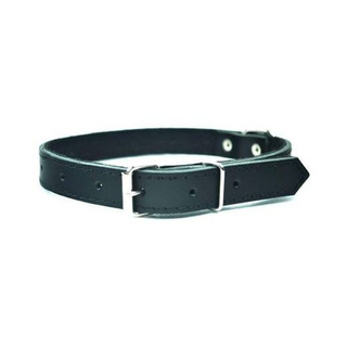 Chaba obroża skórzana czarna 25/65 - Szerokość 25 mm, Obwód max 61 cm