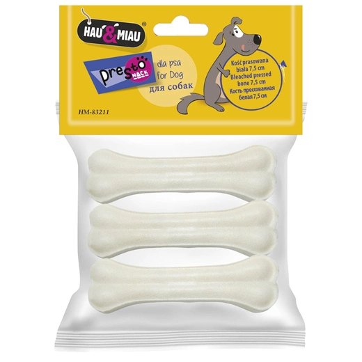 HM KOŚĆ PRASOWANA BIAŁA 7,5cm.3szt/op.