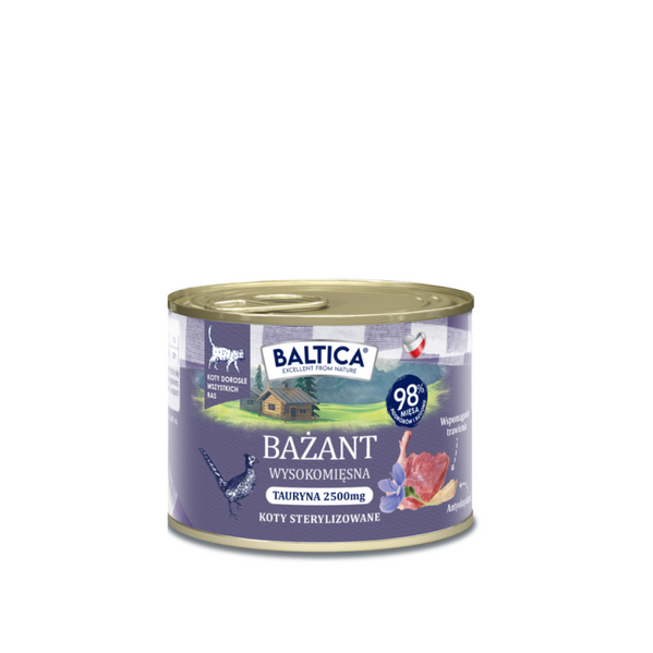 Baltica – monoproteinowa karma mokra dla kota z bażantem 185 g