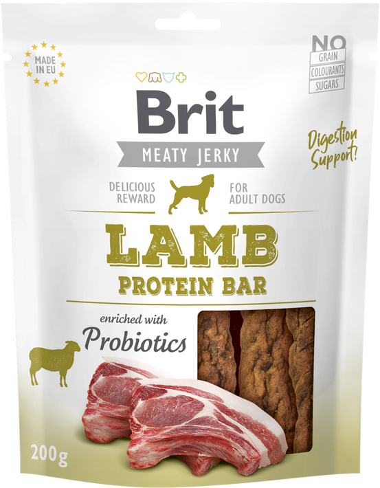 Brit Jerky Snack-Lamb Protein bar 200g