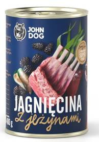 John Dog Jagnięcina z jeżynami puszka 400g