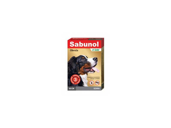 Sabunol Obroża dla psa szara - 50 cm