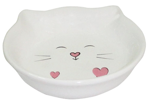 Yarro Miska ceramiczna dla kota biały kot 14x14x3,5cm