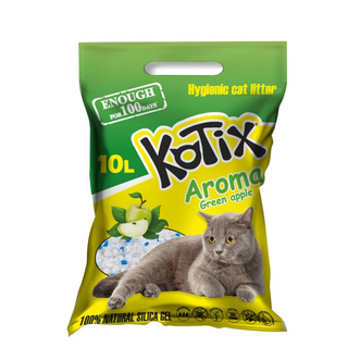 Kotix żwirek silikatowy Jabłkowy 10L