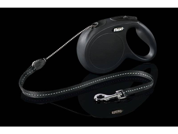 Flexi Classic Cord M czarna (5m - 20kg) linka